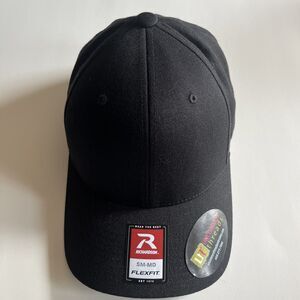 Richardson Flexfit Pro 585 Hat Size SM-MD Black Fitted Trucker 15% Wool Blend